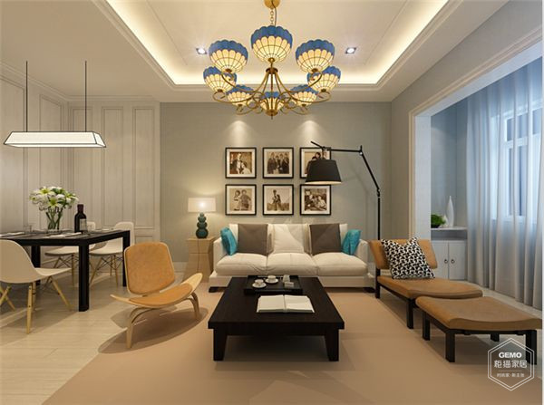 小美式客廳設計