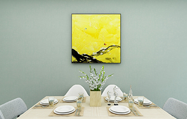 中式床頭掛畫(huà)純手繪油畫(huà)抽象畫(huà)-喜上梢頭